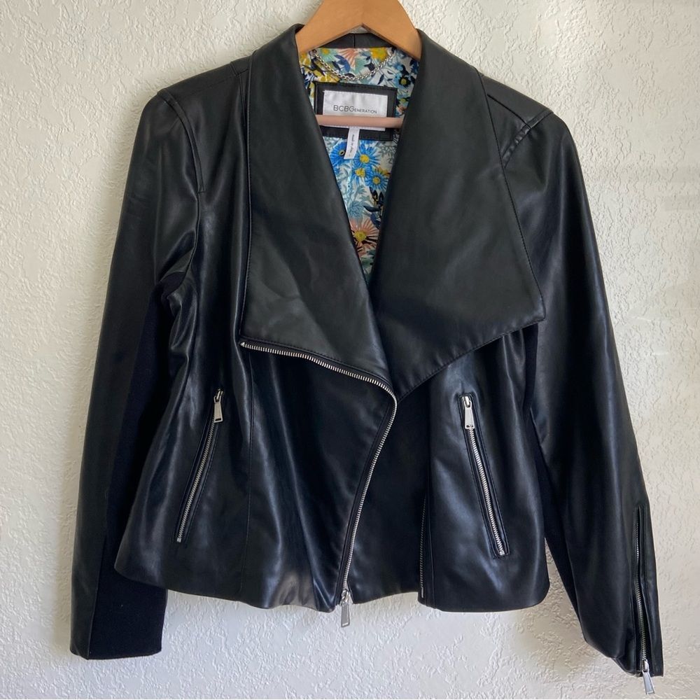 BCBGeneration Faux Leather Moto Jacket